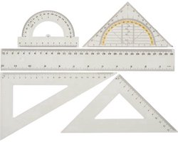 Liniaalset 5 Stuks - Transparant - Meten is Weten - Ruler set piece