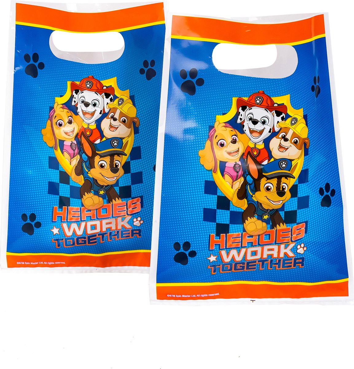PAW Patrol - Uitdeelzakjes - 23 x 16cm - Blauw/Rood - 8 stuks