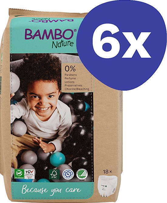 BAMBO Nature Dreamy Night Pants 8-15 ans (35-50 kg) - 60 pièces Coffret mensuel - 0% d'additifs inutiles - Idéal pour les peaux sensibles - Ecolabel Nordic Swan
