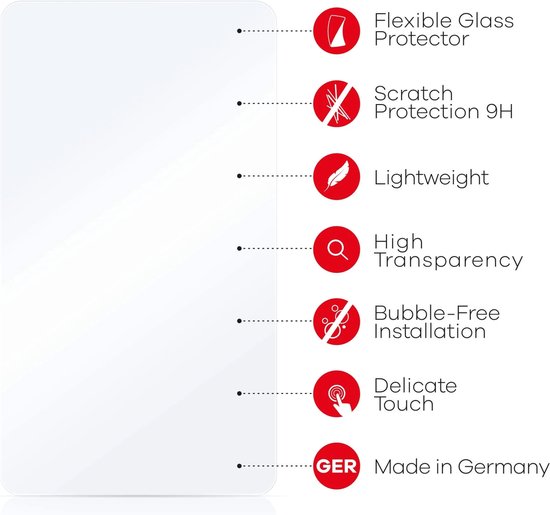 upscreen - Screenprotector voor Zebra TC21/ TC26 - Folie Beschermfolie Beschermglas transparant