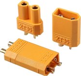 VUNIVERSUM Lot De 5 Paires Connecteurs XT60H Amass Premium Mâle/Femelle Avec Capuchons - 60A Protection Inversée