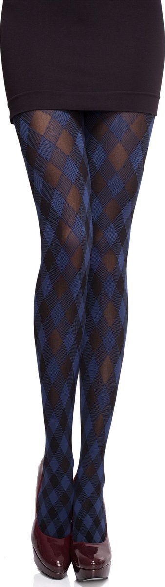 Merry Style MS-GB-317 Dames Panty - 60 DEN- Gedessineerd - 3D-technologie - Polyamide - Marine - L