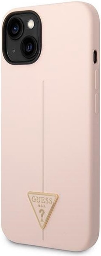 Guess - GUHCP14MSLTGP - iPhone - 14 - Plus - 6.7 - rose/rose - coque rigide - silicone - triangle