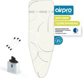 AIRPRO By Widex 6 laagse strijkplankhoes - 50% sneller strijken - Geen water meer onder je strijkplank - maat XXL voor een breedte van 44 tot 50 cm en een lengte van 130 tot 140 cm - Incl gratis spanners