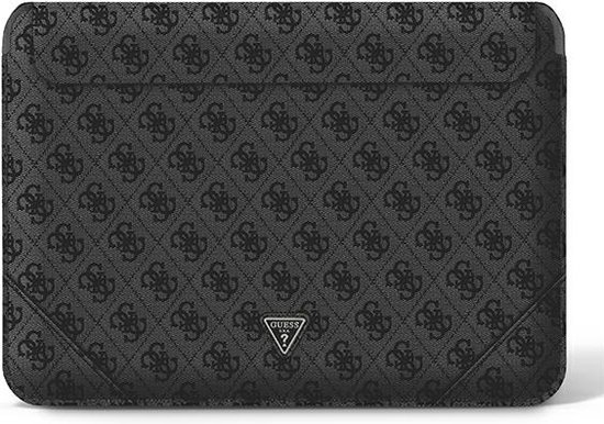 Guess 4G PU Triangle Logo Laptop sleeve 13 tot en met 14 inch - Zwart