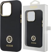 Guess - GUHCP13LM4DGPK - coque pour iPhone - 13 - Pro / 13 - noir - Siliconen - Logo - Strass - 4G