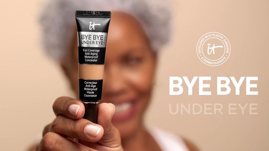 IT Cosmetics Bye Bye Under Eye Concealer - 24U Gepigmenteerde Dekking - Geformuleerd met Peptiden, Collageen, Hyaluronzuur en Vitamine E - Volledig Dekkend & Anti-Aging - Light Natural 13.0 - 12ml