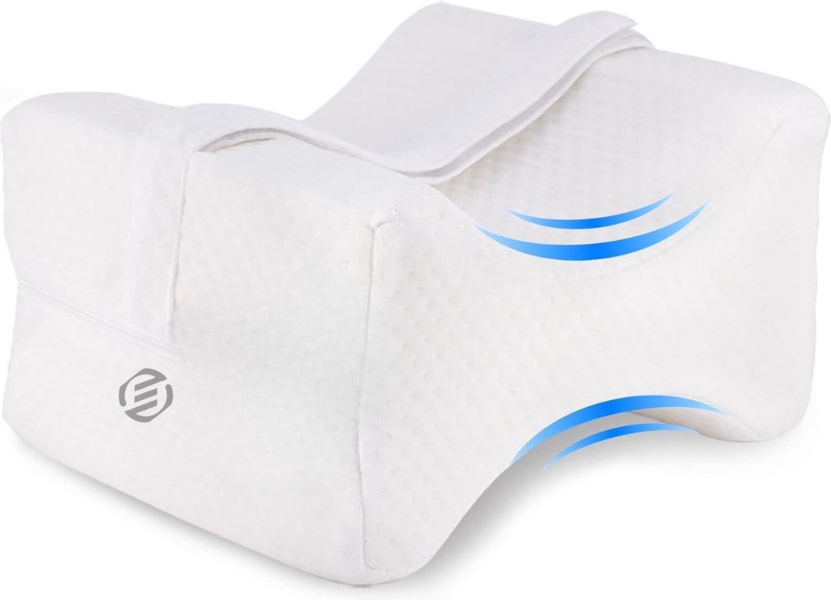 Equivera kniekussen voor in bed - kniekussen - beenkussen - kniekussen voor in bed zijslapers - kniekussen orthopedisch - kniekussen traagschuim