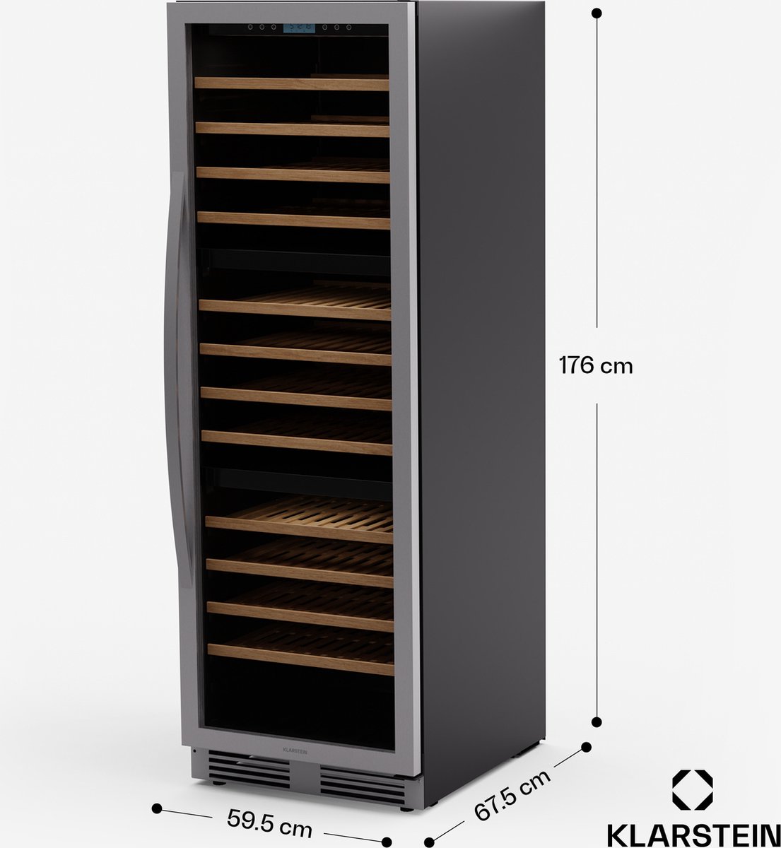 Klarstein Vinovilla Trio Wijnkoelkast - 144 Flessen - 413 - afbeelding 3