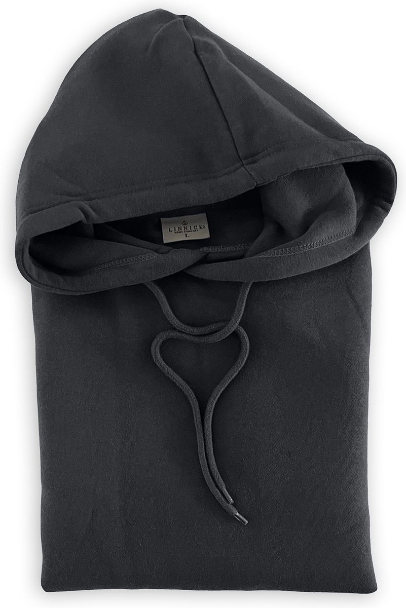 LINNICK Sweater - Hoodie Heren - Hoodie Dames - Trui met Capuchon - Charcoal - Maat L - Truien Dames en Heren