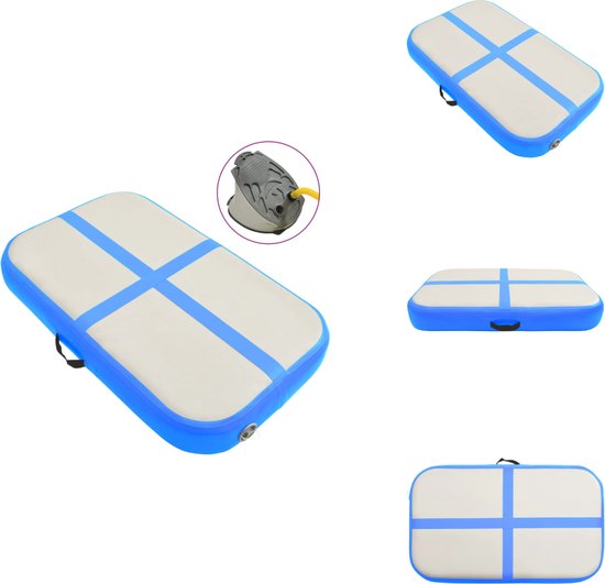 Oppblåsbar Gymnastikkmatte Med Pumpe 60X100X10 Cm Pvc Blå