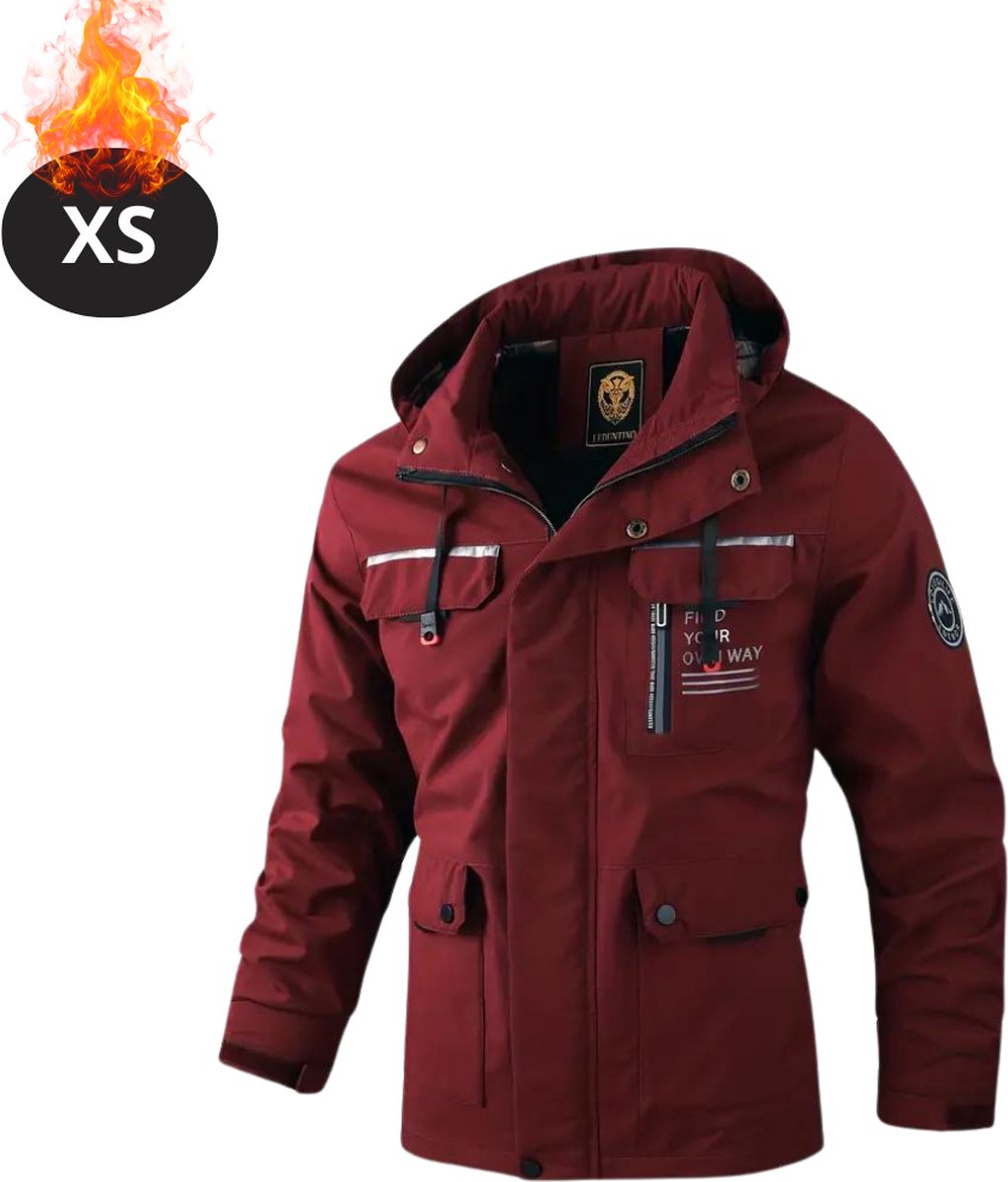 Nivard Windjas Voor Heren Parka Lente & Herfst Jas Volwassen Rood