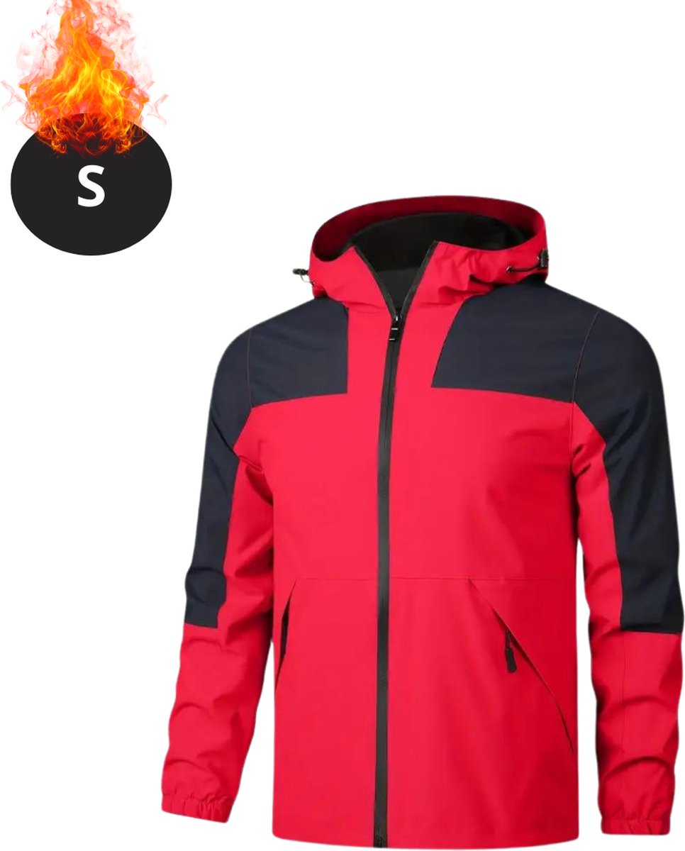 Nivard Windjas Voor Heren Parka Lente & Herfst Jas Volwassen Windjack Windbreaker Rits Rood