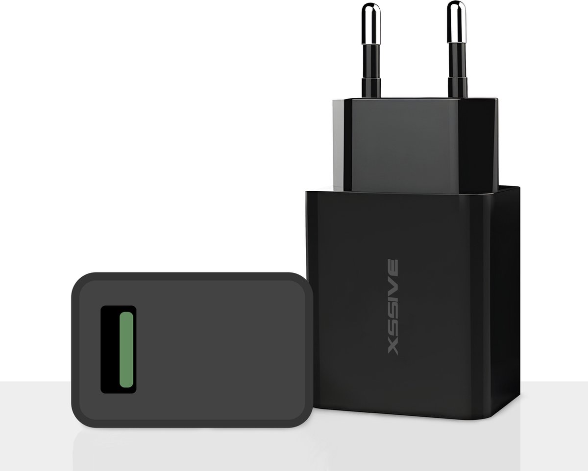 USB Adapter met Quick Charge - 18W Snellader - USB Stekker - USB Oplader - Oplader USB A - Zwart