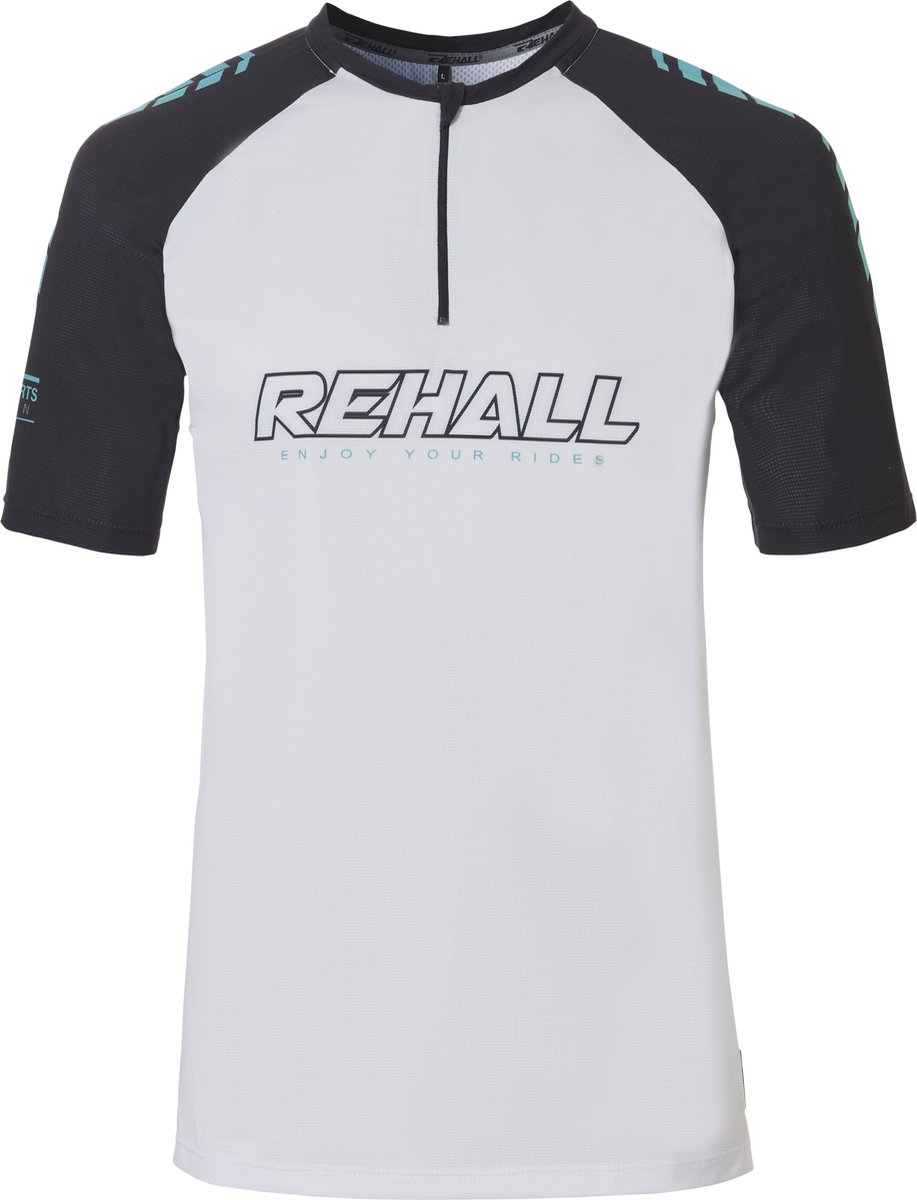 Rehall JERRY-R Heren Fietsshirt Korte Mouw Mountainbike Shirt Sportshirt Wit