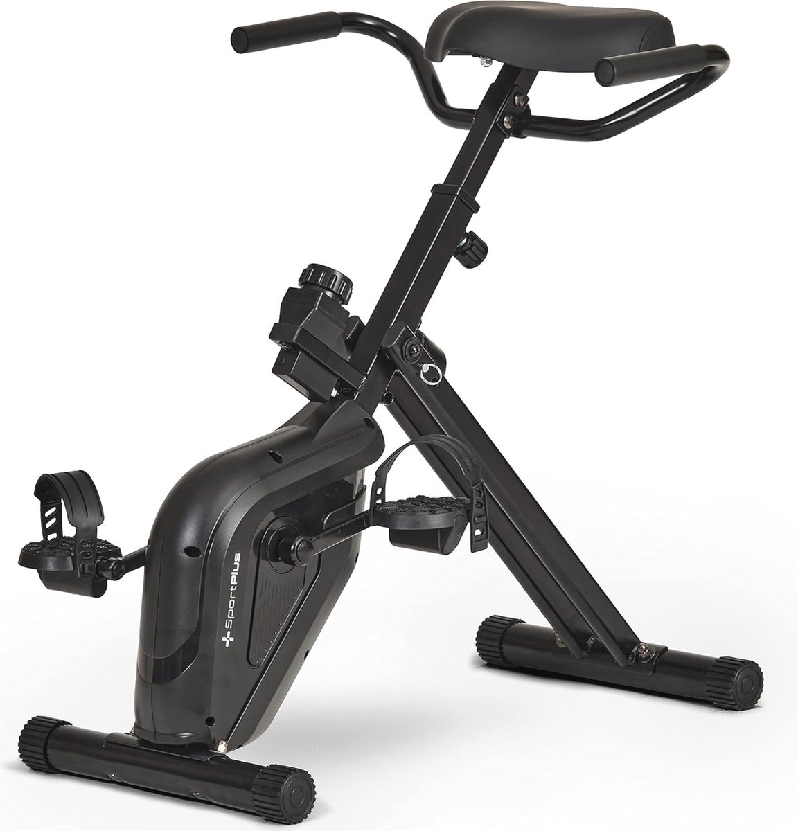 Inklapbare Hometrainer voor Thuis met Rugleuning en Hartslagmeting