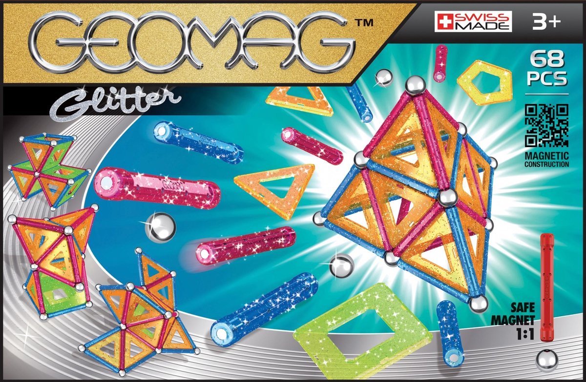 Geomag - Glitter Panels - 70 Stuks - bouwen - constructie - educatief - magnetisch