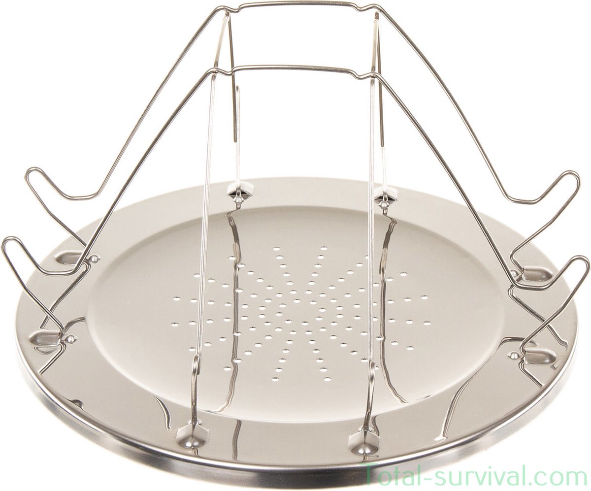 Fox outdoor camping toaster opvouwbaar, voor 4 schijven met tang, RVS