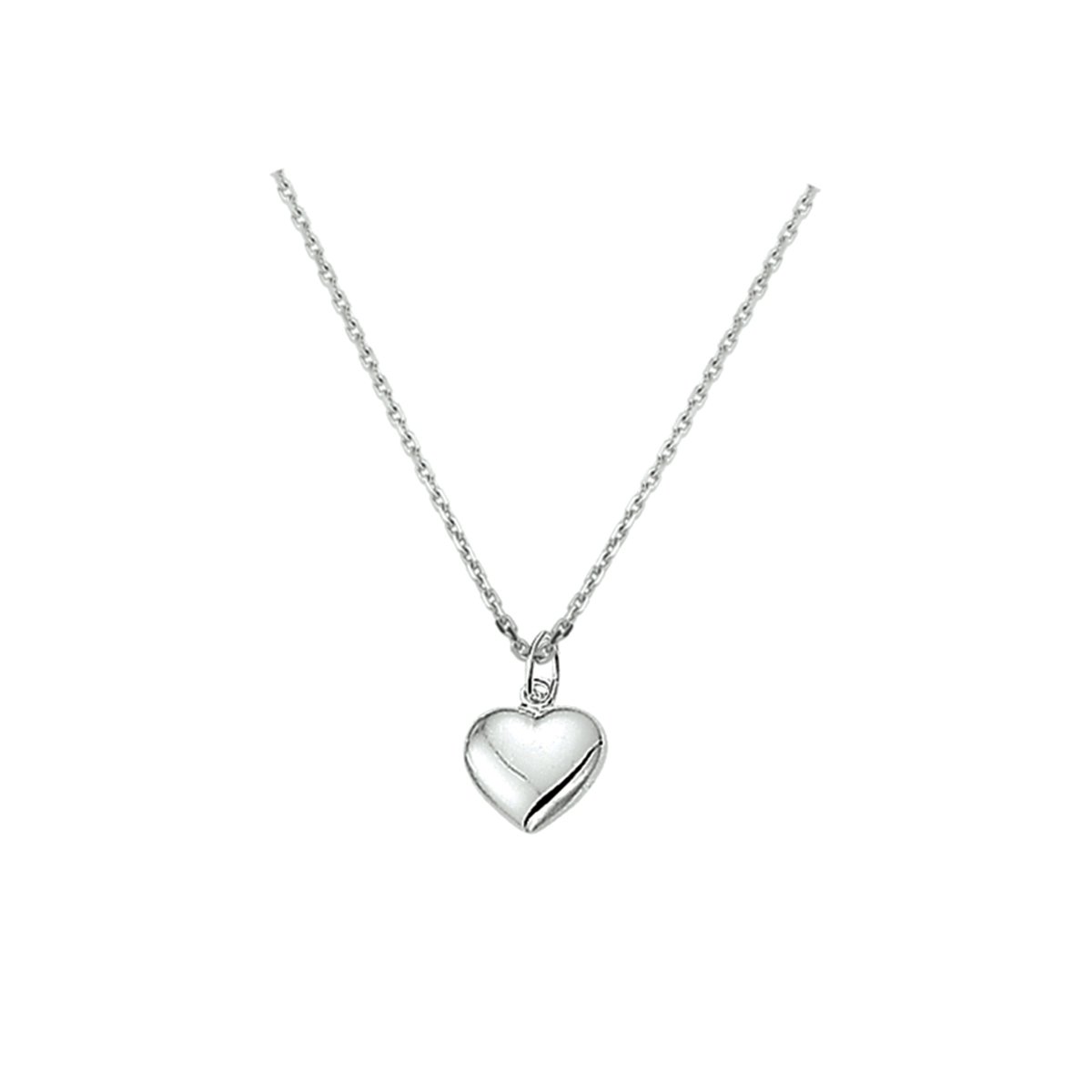 zilver gerhodineerd collier hart 1,3 mm 41 + 4 cm 1321914