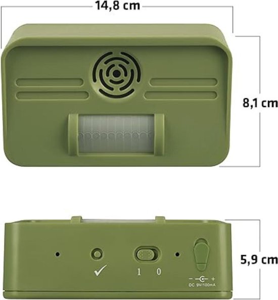Ultrasone muizenafweer, ultrasoon, anti-muggenafweer, voor binnen, tegen muizen, insecten, muggen, kakkerlakken, ratten, mieren, spinnen, verpakking van 4 stuks