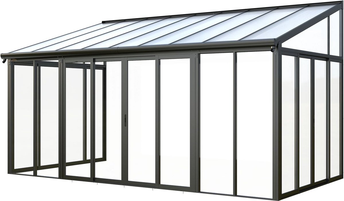 Aluminium Wintertuin / Overkapping / Serre - 548 x 312 x 292 cm - Donkergrijs