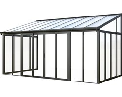 Aluminium Wintertuin / Overkapping / Serre - 548 x 312 x 292 cm - Donkergrijs