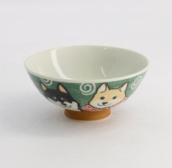 Tokyo Design Studio – Kawaii – Rijstkom – Shiba Hond – Groen – 14.5×6.5cm 500ml