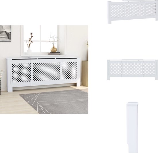 Cache radiateur noir 205x21,5x83,5 cm bois d ingénierie | Leroy Merlin