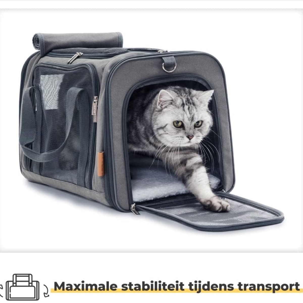 Equivera Katten Vervoersbox - Kattenvervoersbox - Reistas Katten - Reismand - Kattendraagtas - Transporttas