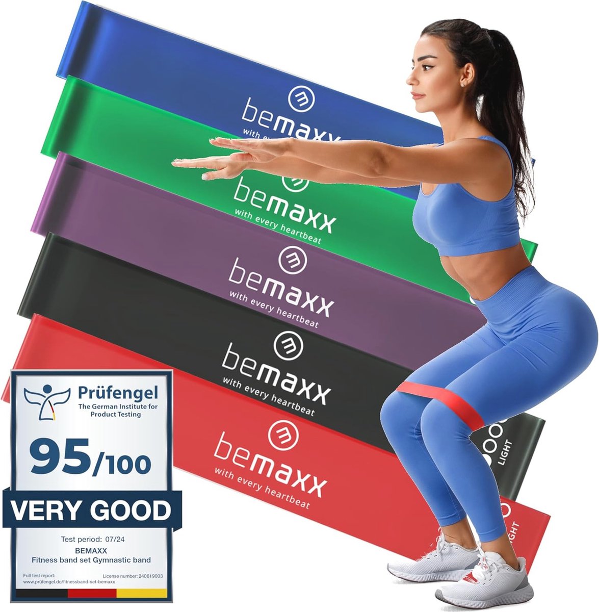 Goedkoopste Weerstandsband Set voor Thuistraining - 5 Niveaus van Weerstand met Trainingshandleiding