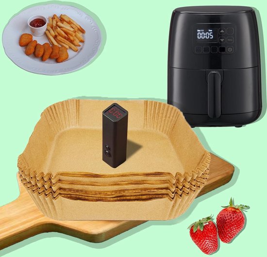 Heteluchtfriteuse - Airfryer bakpapier rond 20cm x 4 cm (50 stuks