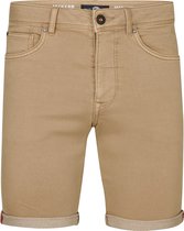 Petrol Industries Heren Denim Short - Slim Fit - Stretch - Korte Broek - Elastische Tailleband - Spijkerbroek - Herenkleding - Bruin - Maat L