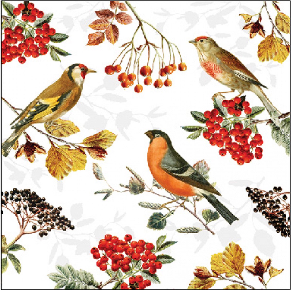 Ambiente - Servetten - 25 x 25 cm - Autumn Birds