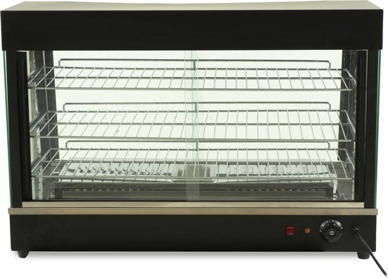 HCB® - Professionele Horeca Warmhoudvitrine - 230V - RVS / INOX - 48x90x61 cm (DxBxH) - 21 kg - 4331 — afbeelding 2