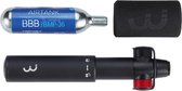 Bol.com BBB Cycling Co2 Pomp Racefiets Co2 Blaster - Minipomp Co2 Adapter Inclusief Co2 Patroon en Beschermhoes - BMP-33S aanbieding