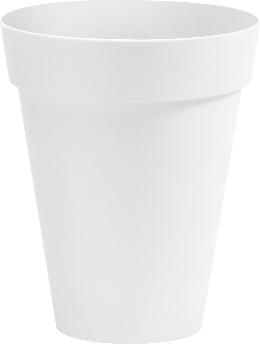 Bloempot Buiten Hoog Rond Arke Slim 33cm WIT Nicoli
