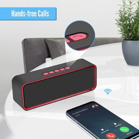 Qqmora Retro Bluetooth-luidspreker, draagbare Bluetooth-luidspreker