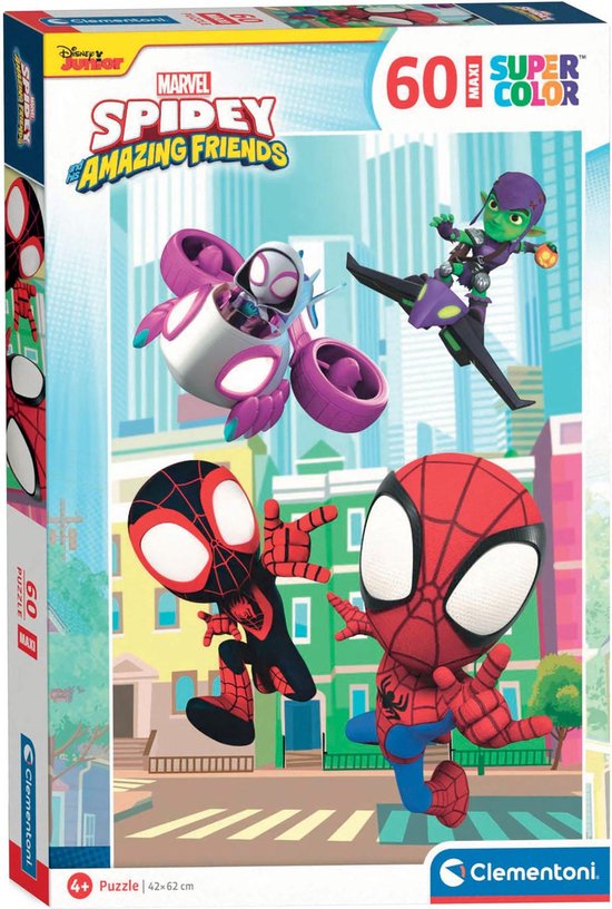 Clementoni - Puzzel 60 Stukjes Maxi Spidey & His Amazing Friends ...