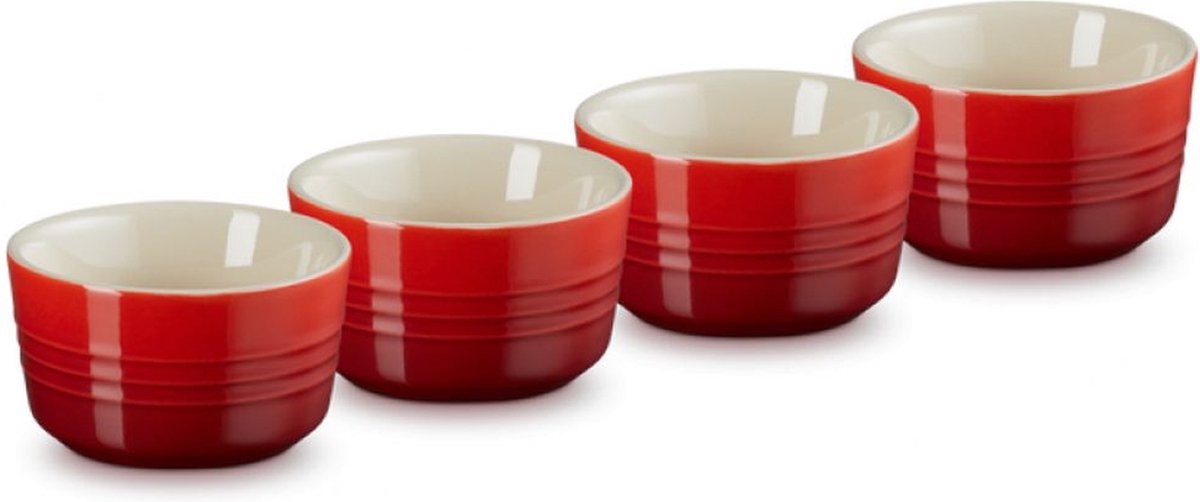 Le Creuset Ramekins - Kersenrood - ø 8 cm / 100 ml - 4 stuks