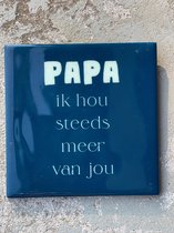 Tegeltje papa | Hippe Spreuktegel | Nieuwe woning cadeau | Housewarming cadeau |Verjaardagscadeau | Birthday |Verjaardag |brievenbuscadeau