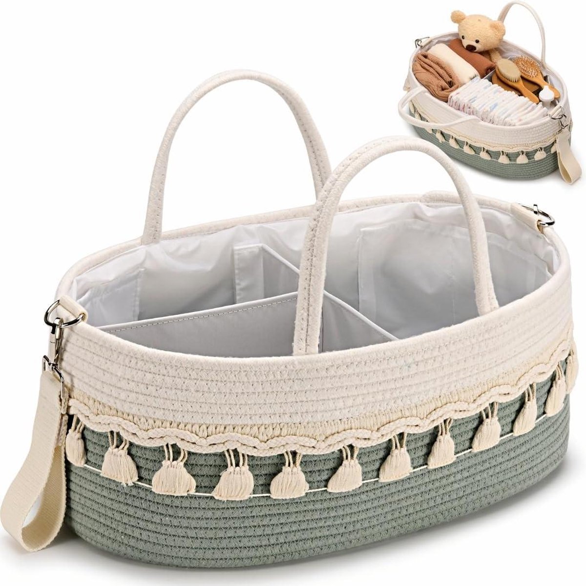 Goedkoopste Baby Organizer Opslag - Luier Caddy Organizer met verschoonmand voor pasgeboren luiers verschoonmand
