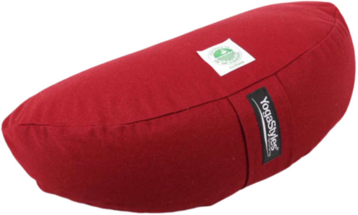YogaStyles Meditatiekussen Organic Moon Bordeauxrood