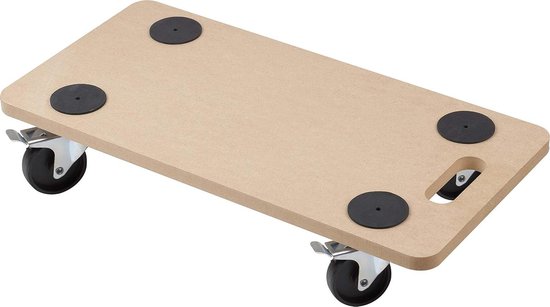 UISEBRT Transportrollers, transportrollers, 580 x 290 x 108 mm, transportplanken van MDF-plaat, meubelroller, transporthulp voor verhuizing, meubeltransport, 200 kg draagkracht, 2 stuks