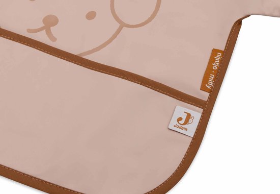 Jollein x Nijntje - Baby Slab Waterproof met Mouw - Miffy Peekaboo Wild Rose van Jollein — afbeelding 2