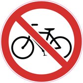 20 Stickers van 20 cm | Geen fietsen plaatsen sticker - Verboden fietsen te plaatsen - Verbodssticker - Sticker voor binnen en buiten