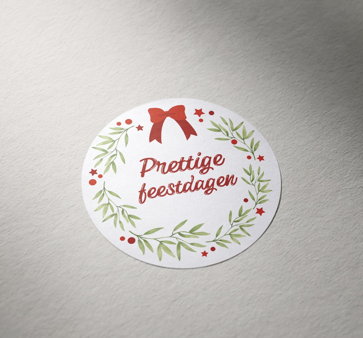 'Prettige feestdagen' Etiketten - Wensetiketten - Cadeau etiketten - Gelukkig nieuwjaar sluitzegels 40 mm 40 st #312