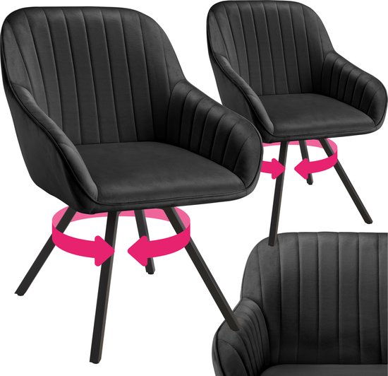 Draaistoelen set van 2 voor de eetkamer, met hoge zitting en