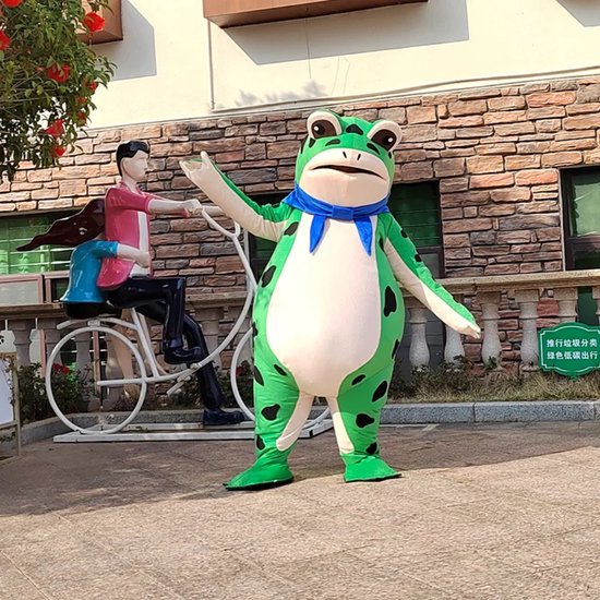 Opblaasbare Kikker Kostuum Grappige Full Body Cosplay Kostuum Pak Voor