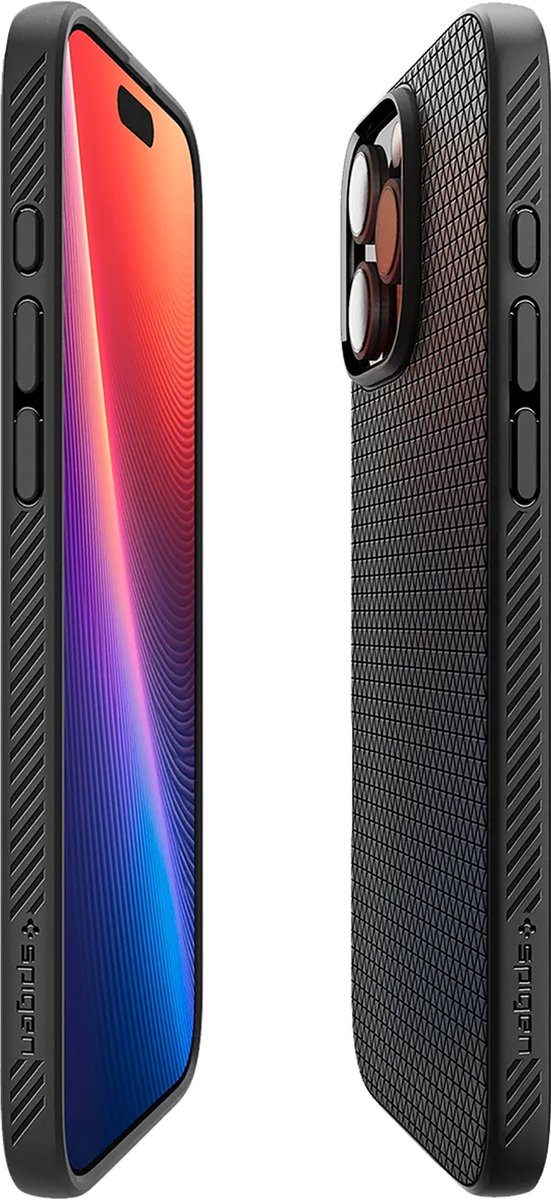 iPhone 16 Pro Max hoesje Spigen Liquid Air zwart TPU schokbestendig slank design optimale bescherming - Afbeelding 4
