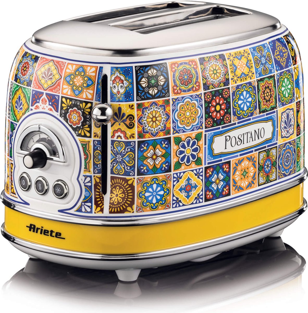 Ariete Positano 0155 - Italiaans design broodrooster - 2 sneden - 6 standen - 810 Watt